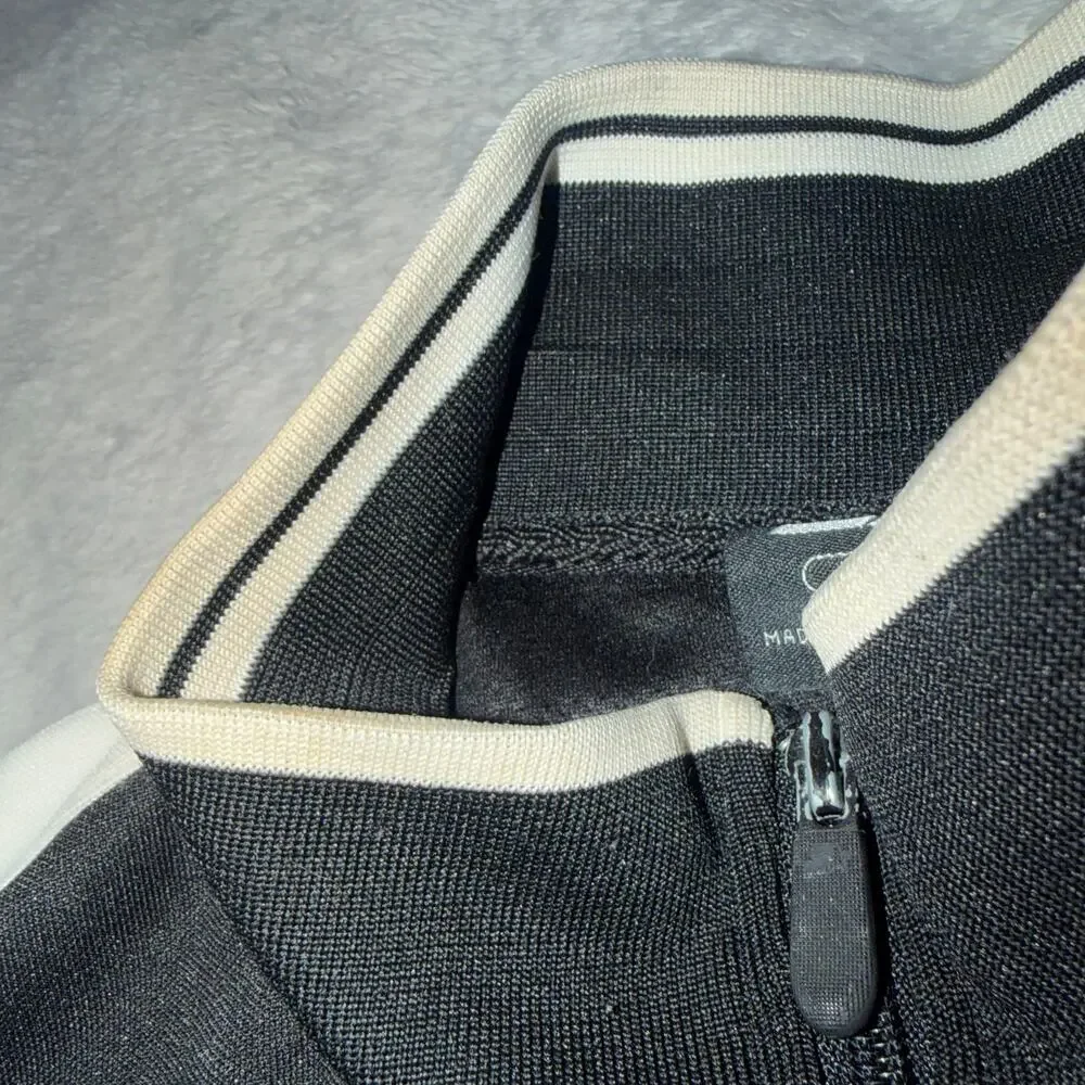 Starter Track Jacket Men’s XL Black Full Zip White Stripe